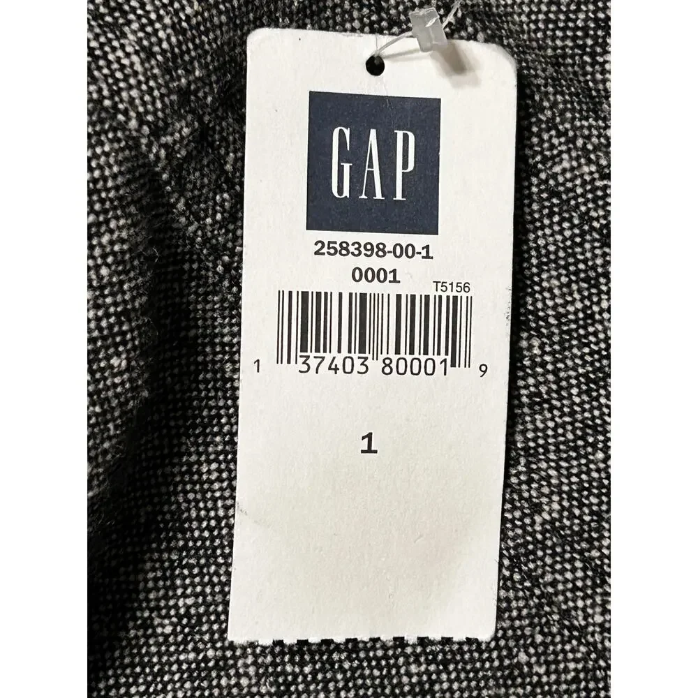 NWT Gap Women's Size 1 Gray Wool Blend Side Zip Lined Pencil Skirt